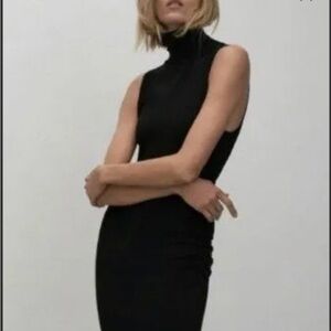 Zara Elegant Black Sleeveless Dress